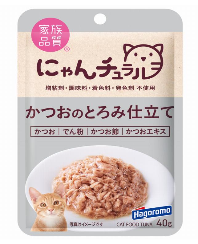 【同梱不可】【36個セット】はごろもフーズにゃんチュラルパウチかつおのとろみ仕立て40g