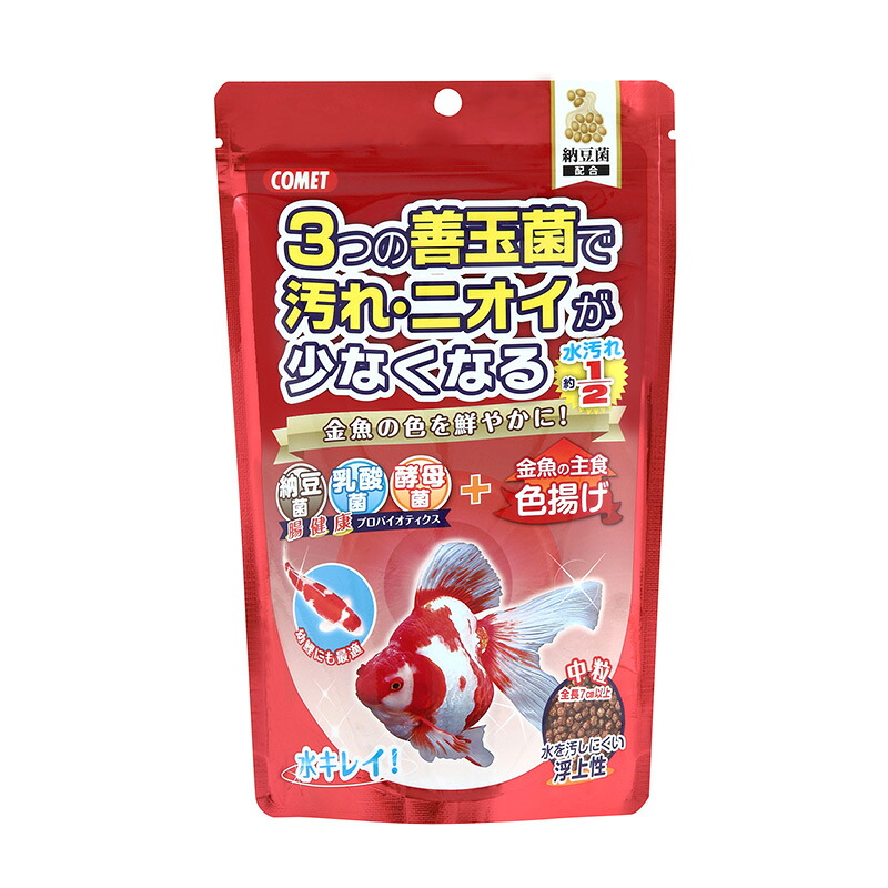 イトスイ 【同梱不可】【10個仕掛ける】ほうき星金魚の主食納豆菌色揚げ中粒430g