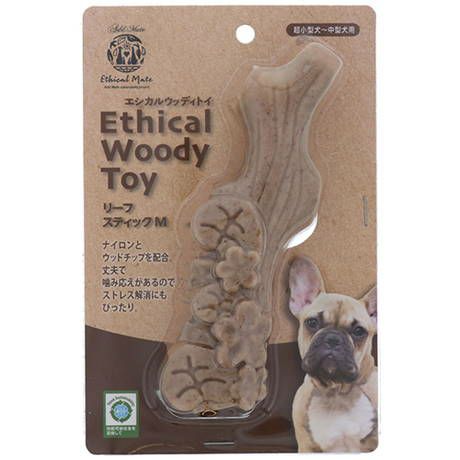 【同梱不可】【12個書き割り】ペティオ Add.Mate 犬用手あそびエシカルメイトウッディトイリーフスティックM