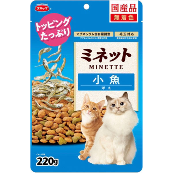 【18個セット】スマック ミネットスタンドパック小魚添え220g