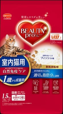 【同梱不可】【4個セット】 日本ペットフード ビューティープロ キャット 成猫用 1.5kg