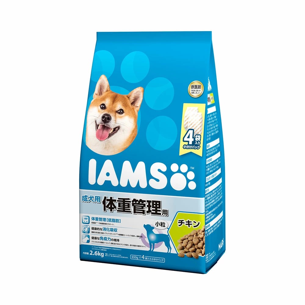【同梱不可】【2個セット】 マースジャパンリミテッド アイムス 成犬用 体重管理用 チキン 小粒 2.6kg 4,658円