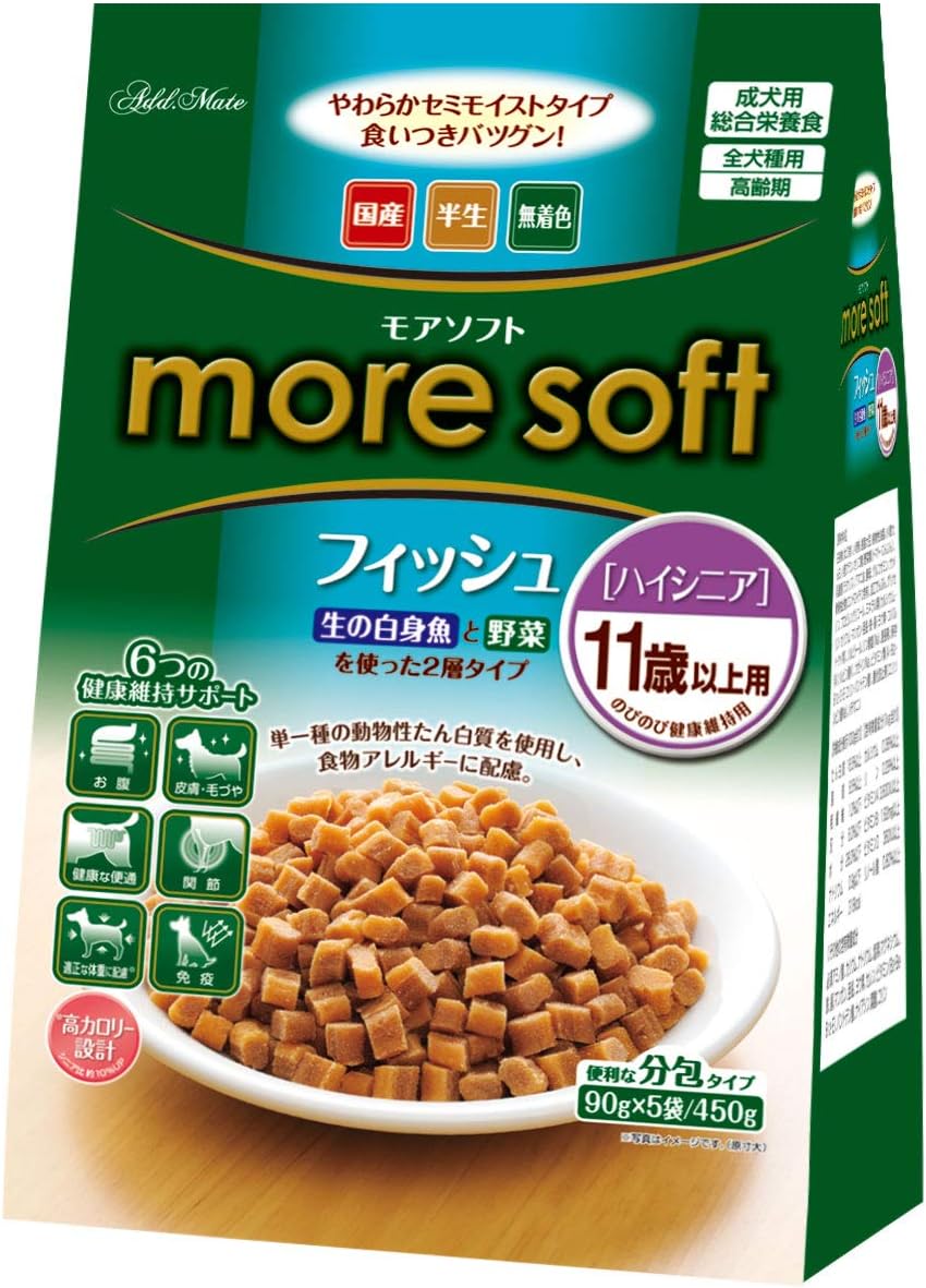 【同梱不可】【6個セット】ペティオ Add.Mate  moresoftフィッシュハイシニア450g