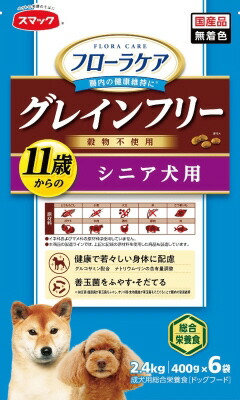 【同梱不可】【4個セット】 スマック フローラケア DOG シニア犬用 2.4kg