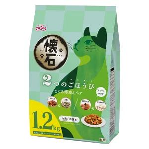 【同梱不可】【6個セット】ペットライン 懐石　2つのごほうび　まぐろ節添えペア 1．2kg