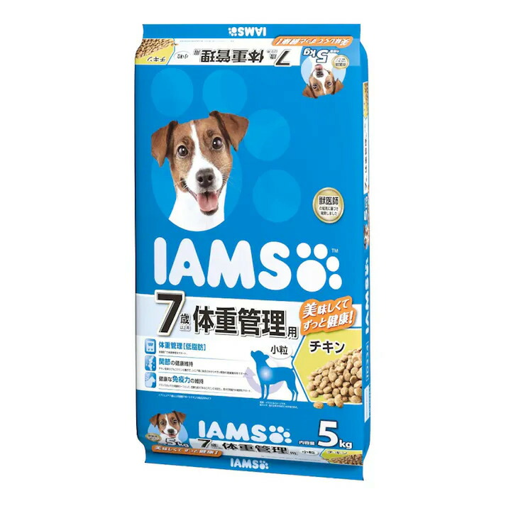 【同梱不可】 マースジャパンリミテッド アイムス7歳以上用体重管理用チキン小粒5kg