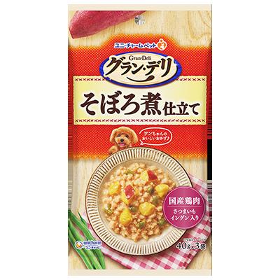 【同梱不可】【28個セット】 ユニ・チャーム グラン・デリパウチそぼろ煮仕立て 40g×3袋