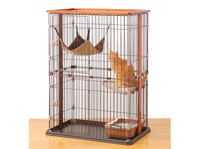 【同梱不可】ボンビアルコン　ウッドワンサークルキャット2段タイプ