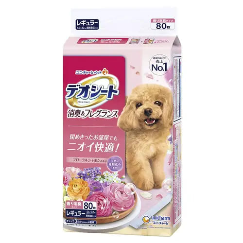 【同梱不可】【6個仕掛ける】 ユニ・チャーム デオシート消臭＆フレグランスフローラルシャボンの芳ばしさレギュラー 80枚