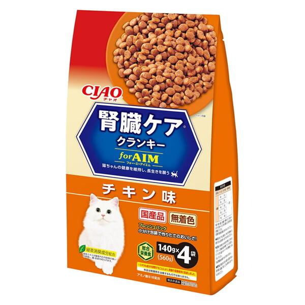 いなば愛玩動物ボンネット 【同梱不可】【12個仕掛ける】いなば愛玩動物ボンネット株式会社 ＣＩＡＯ 腎の臓ケアクランキー 意気地無し味１４０ｇ×４袋