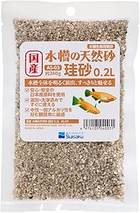 【同梱不可】【24個セット】水作 国産水槽の天然砂珪砂0.2L