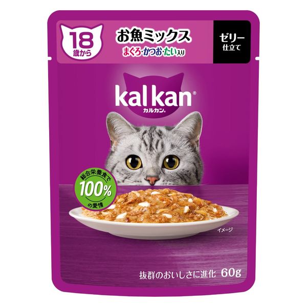 【同梱不可】【120個仕掛ける】マースジャパン カルカンパウチ 18歳から お魚交ぜ合わせる まぐろ・かつお・たい入り口・入口 60g