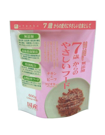【同梱不可】【6個セット】ペッツルート 7歳からのやさしいフード チキン&ビーフ 600g