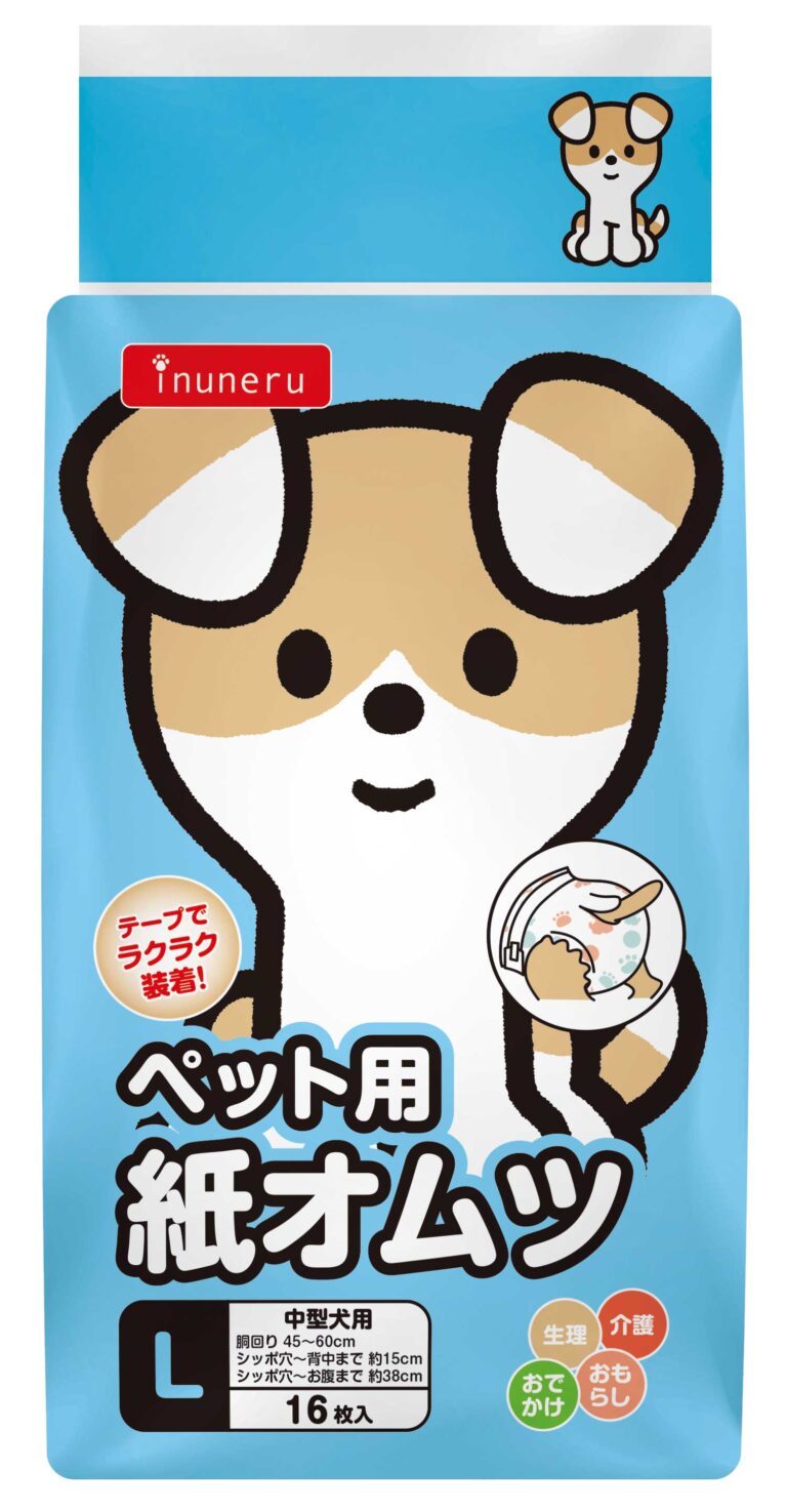 【同梱不可】【12個仕掛ける】愛玩動物寄託図書館 ｉｎｕｎｅｒｕ 紙オムツＬ １６枚