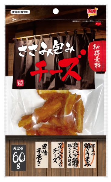 ペットライブラリー 【同梱不可】【30個セット】 ペットライブラリー 納得素材 ささみ包みチーズ ６０ｇ