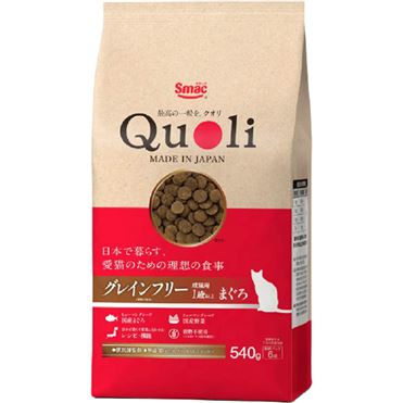 【同梱不可】【12個セット】株式会社スマック QuoLi グレインフリー 成猫用 まぐろ 540g