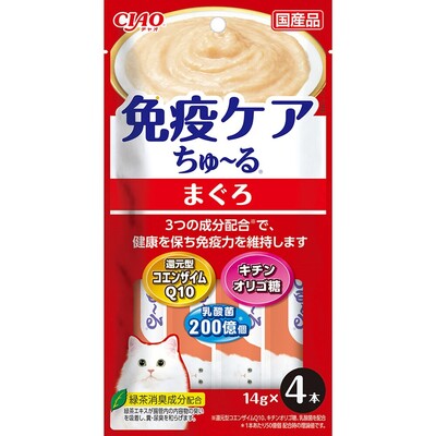 【同梱不可】【36個仕掛ける】いなば愛玩動物ボンネット ＣＩＡＯ 予防注射世話をするちゅーる まぐろ１４ｇ×４Ｐ