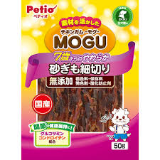 【同梱不可】【30個仕掛ける】ペティオ 意気地無しチュインガムＭＯＧＵ 無付け加える ７歳からのやわらか 砂ぎも細切り５０ｇ ドッグフード・サプリメント-その他-おやつ