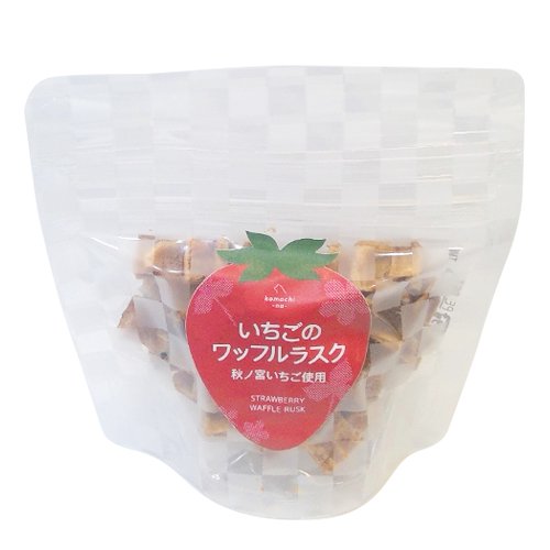 【同梱不可】【48個セット】アクシエ株式会社 ｋｏｍａｃｈｉ‐ｎａ‐　いちごのワッフルラスク２０ｇ
