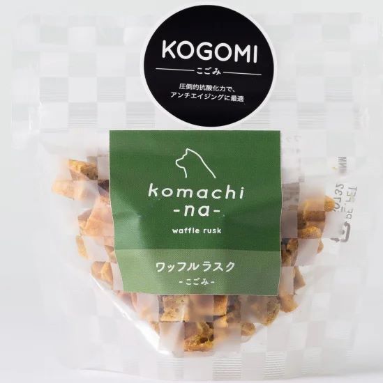 【同梱不可】【24個セット】アクシエ株式会社 ｋｏｍａｃｈｉ‐ｎａ‐　ワッフルラスク　こごみ２０ｇ