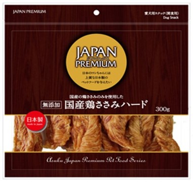 【同梱不可】【24個セット】アスク ＪＡＰＡＮ　ＰＲＥＭＩＵＭ　国産鶏ささみハード３００ｇ