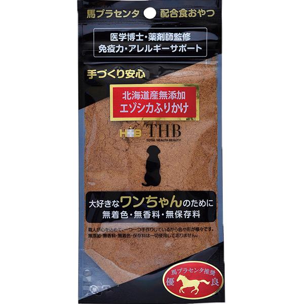 【同梱不可】【36個書き割り】THB JAPAN 馬プラセンタエゾシカふりかけ【犬用】30g