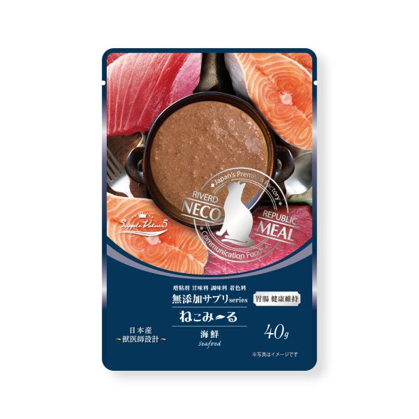 【同梱不可】【112個仕掛ける】 リバードコーポレーション  ねこみーる無足し加えるサプリＳｕｐｐｌｅＶａｌｕｅ５胃の腑思わしい守りつづける海鮮４０ｇ