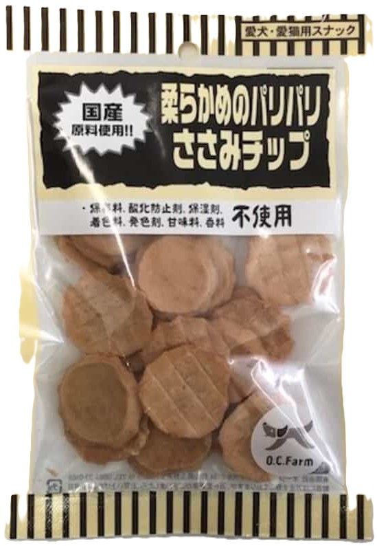 【同梱不可】【50個仕掛ける】オーシー耕園 もの柔らかめパリパリささみ手当て４５ｇ