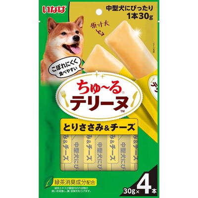 【同梱不可】【48個セット】いなばペットフード ちゅーるテリーヌ 中型犬用とりささみ&チーズ30g×4P|スペシャルスペース