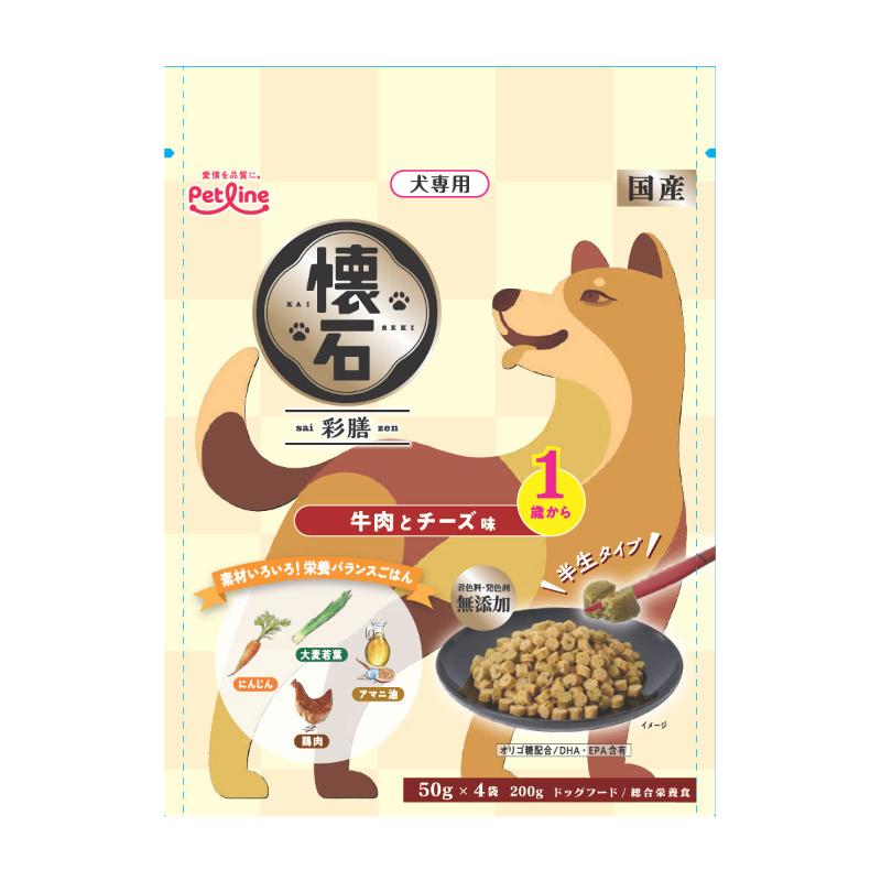 【同梱不可】【24個セット】 ペットライン 懐石彩膳 1歳から 牛肉とチーズ味200g|スペシャルスペース