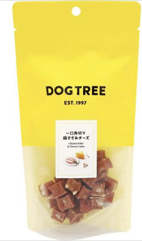 【同梱不可】【20個仕掛ける】ドッグツリー  一口角切り 鶏ささみ乾酪 Ｍ４５ｇ