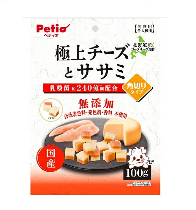【同梱不可】【30個書き割り】 ペティオ 御前上等乾酪とササミ 角切り手あい 100g