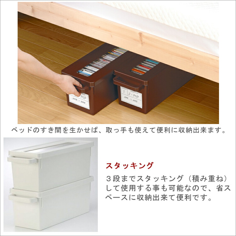 楽天市場 あす楽 送料無料 メディアコンテナ451 ｃｄ用 Cd収納ケース メディアケース Cd 収納ボックス Lf552b12b000 すまいのコンビニ