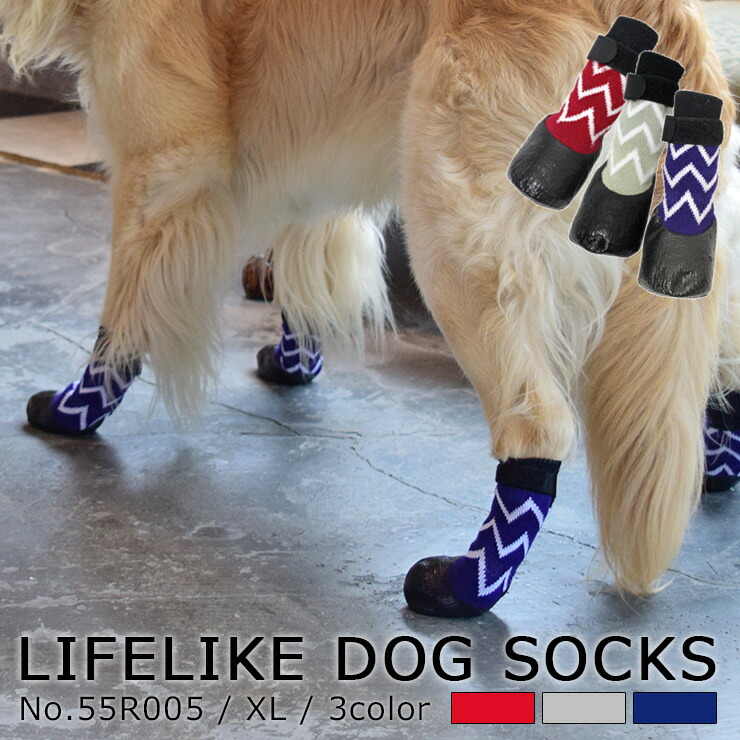 楽天市場 犬 靴下 ソックス 大型犬 Lifelikeトライバルロングラバーソックス Xl 春夏 春 夏用 夏 秋冬 冬用 秋 冬 ゴールデン ラブラドール 犬用 滑り止め 肉球 保護 怪我 ケガ 介護用 散歩用 災害時 ライフライク楽天市場店