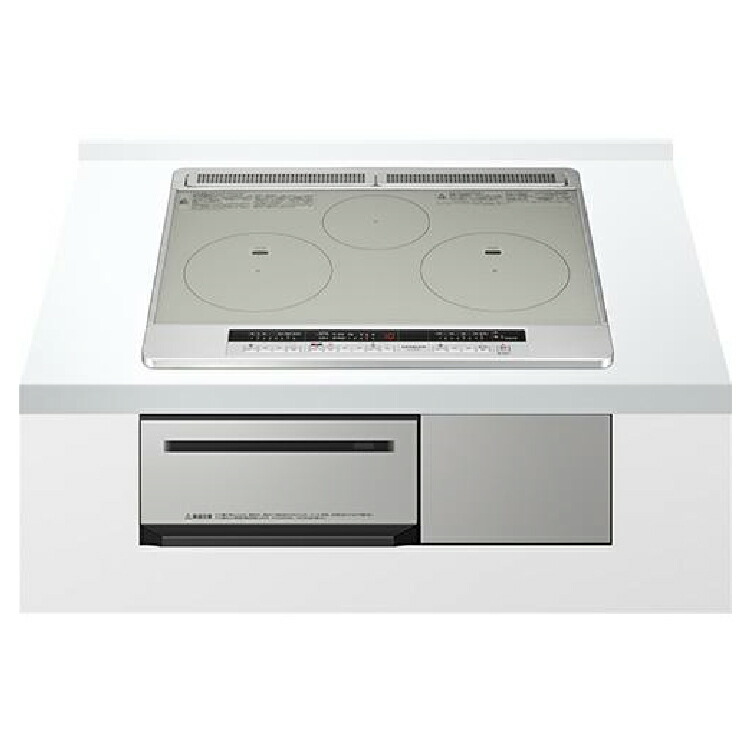 HITACHI 日立 ビルトはたご屋IH煮炊き暖房器 HT-M7STF-S 単相200V 幅60珊 3口 鉄・ステンレス鋼相応う レンジフードファン聯絡 しろがね色【北海道・沖縄・離島送りとどける不可】