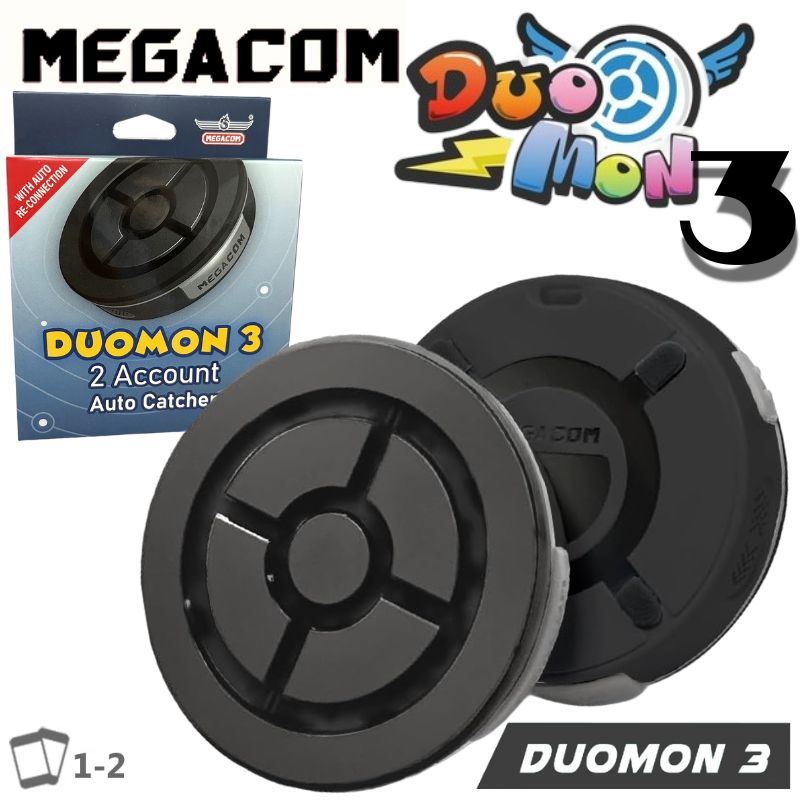 MEGACOM DUOMON3 デュオモン３ 二つのID使用可 バイブレーションとライトがオフできる Bluetooth接続 ポケモンGO オートキャッチ メガコン 2025ver. ブラック 黒 日本語説明書付き