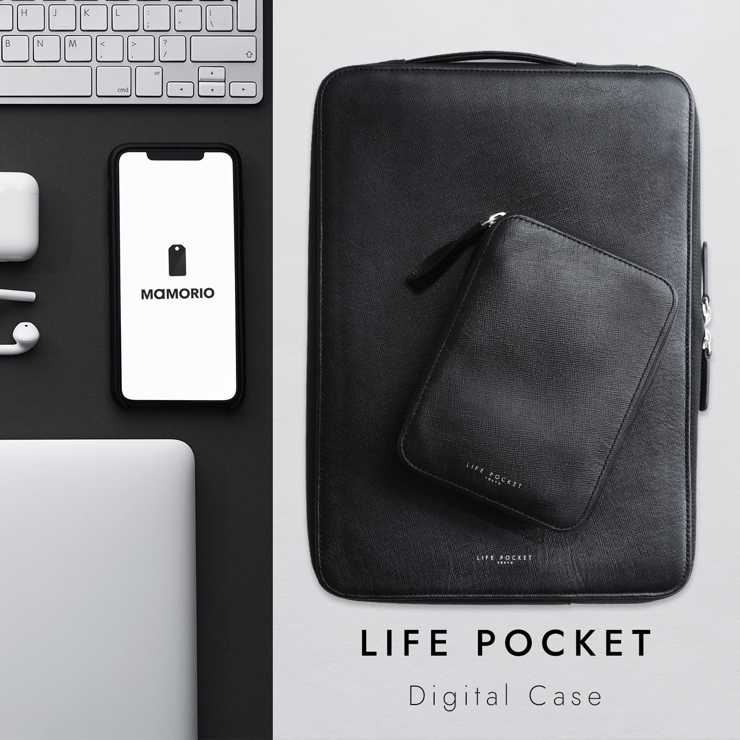 楽天市場】360°超強保護 PC バッグ 本革 LIFE POCKET Digital