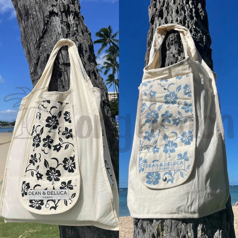 DEAN & DELUCA ハワイエコバッグ DEAN＆DELUCAハワイ折畳みバッグ 2024年夏限定色 ミントグリーン