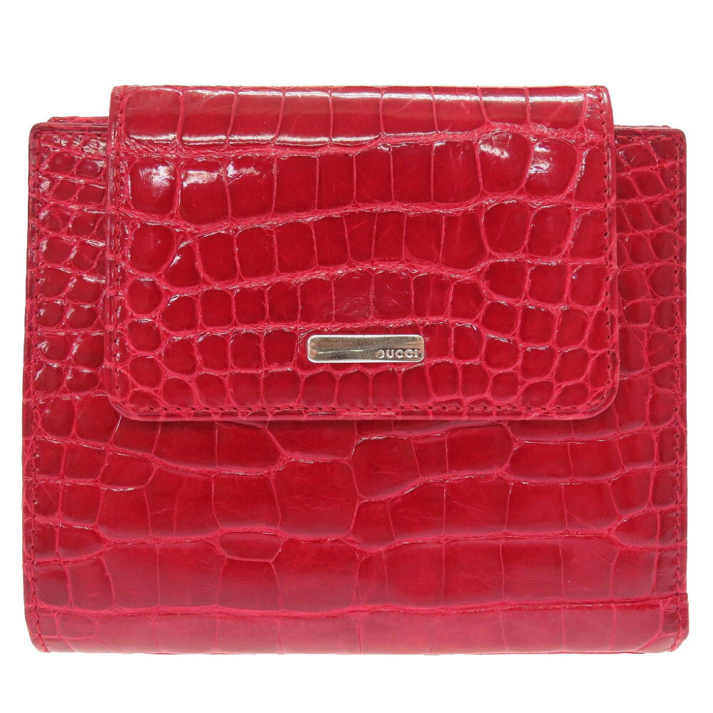 【美品】GUCCI グッチ　二つ折り財布　クロコダイル　本革　ボルドー　高級財布 楽天市場】【GUCCI】グッチ オールドグッチ クロコ クロコダイル