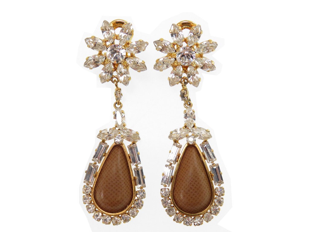 Life Time Rakuten Ichiba Prada Stone Earrings Gp Leather Gold Prada Stone Earrings Gp Leather Gold 0567prada Lady S