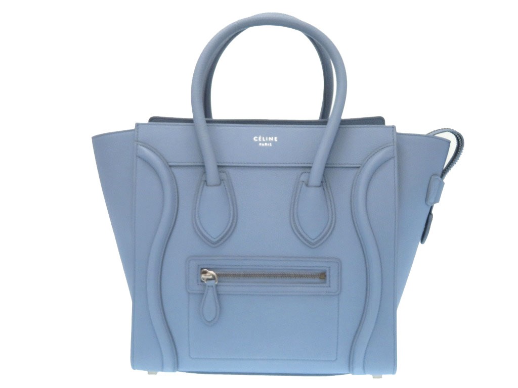 Like New Celine Luggage Micro Per Handbag 167793aql Light Blue 0112celine Like New Celine Luggage Micro Per Handbag 167793aql Light Blue 0112celine