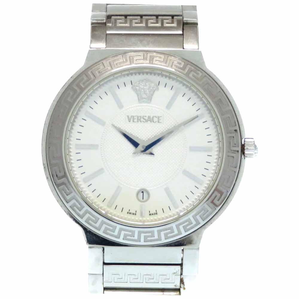 【楽天市場】ヴェルサーチ クオーツ 腕時計 ステンレススチール シルバー文字盤 0681【中古】VERSACE メンズ：LIFE TIME楽天市場店