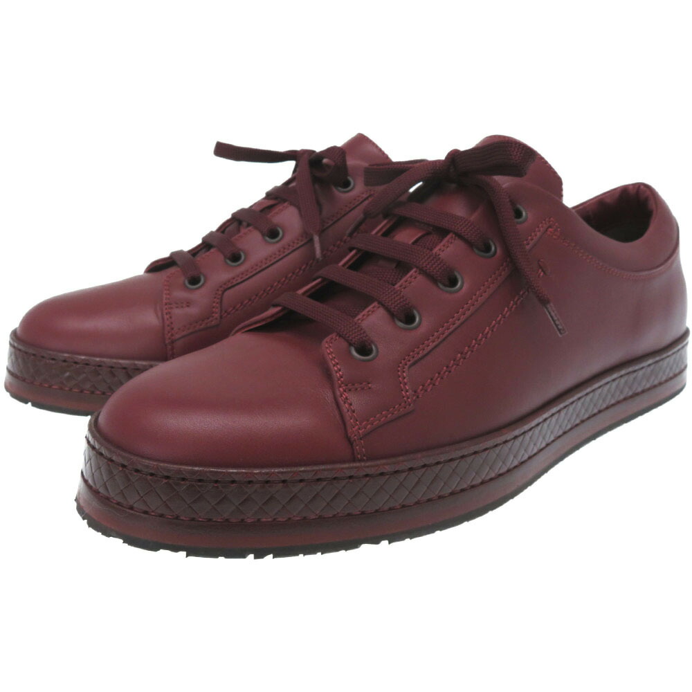 楽天市場 新品同様 ボッテガヴェネタ イントレチャート レザー スニーカー サイズ41 メンズ ワインレッド 0075 中古 Bottega Veneta ｌｉｆｅ ｔｉｍｅ楽天市場店