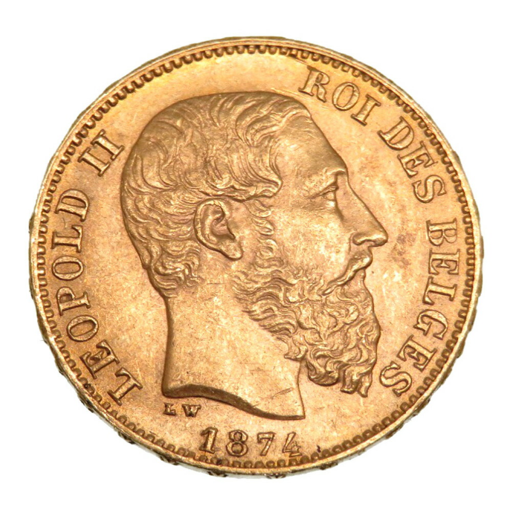 日用品雑貨・文房具・手芸>その他-最安挑戦！ LEOPOLD BELGES DES ROI レオポルト2世 1874 金貨 フラン 20 ベルギー  美品 K21.6YG アンティーク 【中古】 0153 メダル コイン AU900 イエローゴールド -  chanessupermercado.com.br