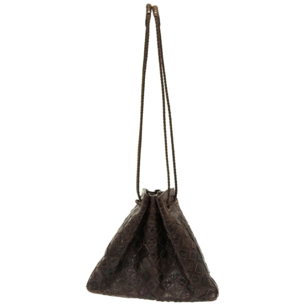 ギフト 100個限定 ヴェネタ ボッテガ 美品 クロコダイル Veneta 0032 中古 Bottega ブラウン クロコ レザー ショルダーバッグ パッチワーク レディースバッグ Williamsav Com