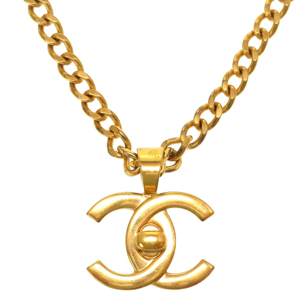 シャネル ターンロック ココマーク 97P ヴィンテージ ゴールドチェーン ネックレス アクセサリー 0200 【中古】 CHANEL