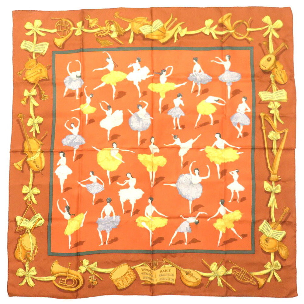 HERMES ダンスシーン シルクハンカチ 90cm HERMES - エルメス カレ90 LA DANCE ラ ダンス バレリーナ