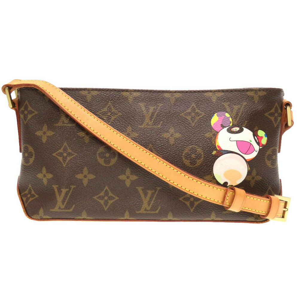 美品 ルイ ヴィトン モノグラム ジャイアントパンダ トロター M51241 村上隆 ショルダーバッグ 御徒面子 LV 0027 【中古】 LOUIS VUITTON