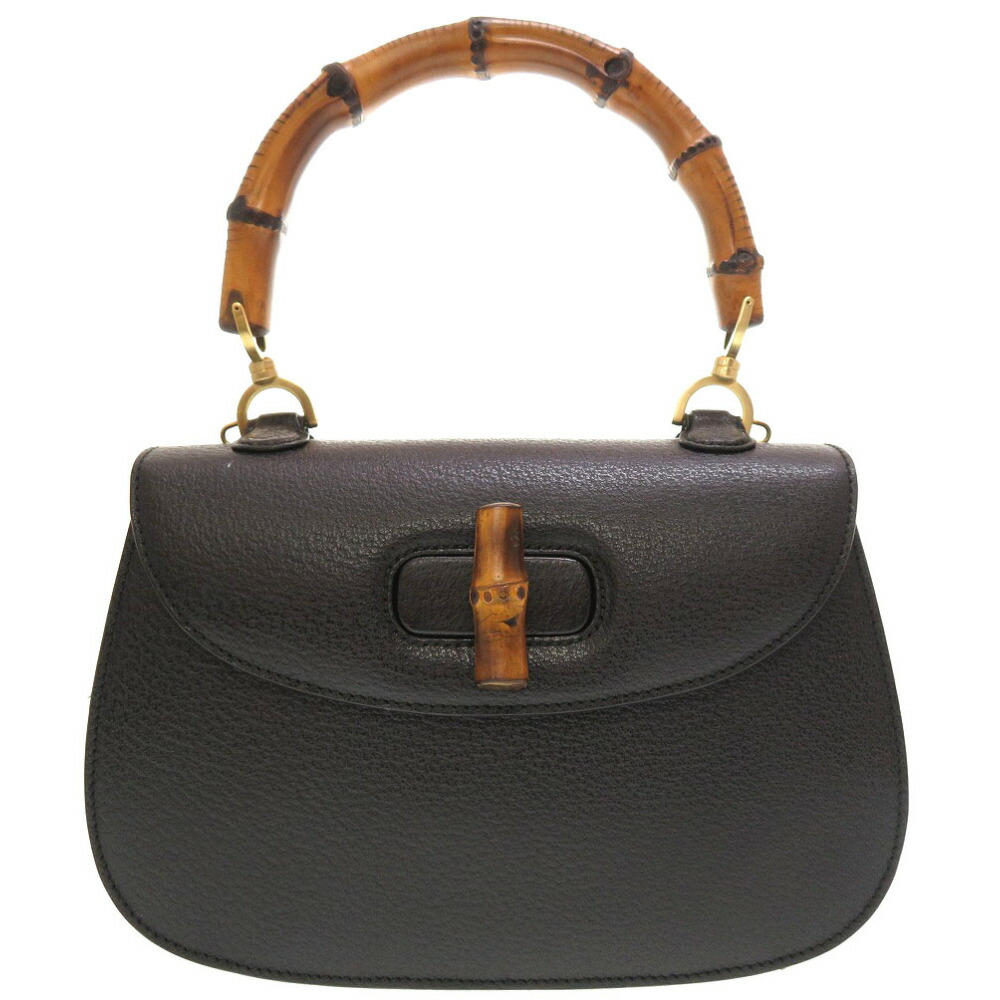 美品✨　グッチ　ハンドバッグ　バンブー　GG ブラック　キャンバスレザー 楽天市場】【中古】 美品 グッチ GUCCI バンブー ハンドバッグ