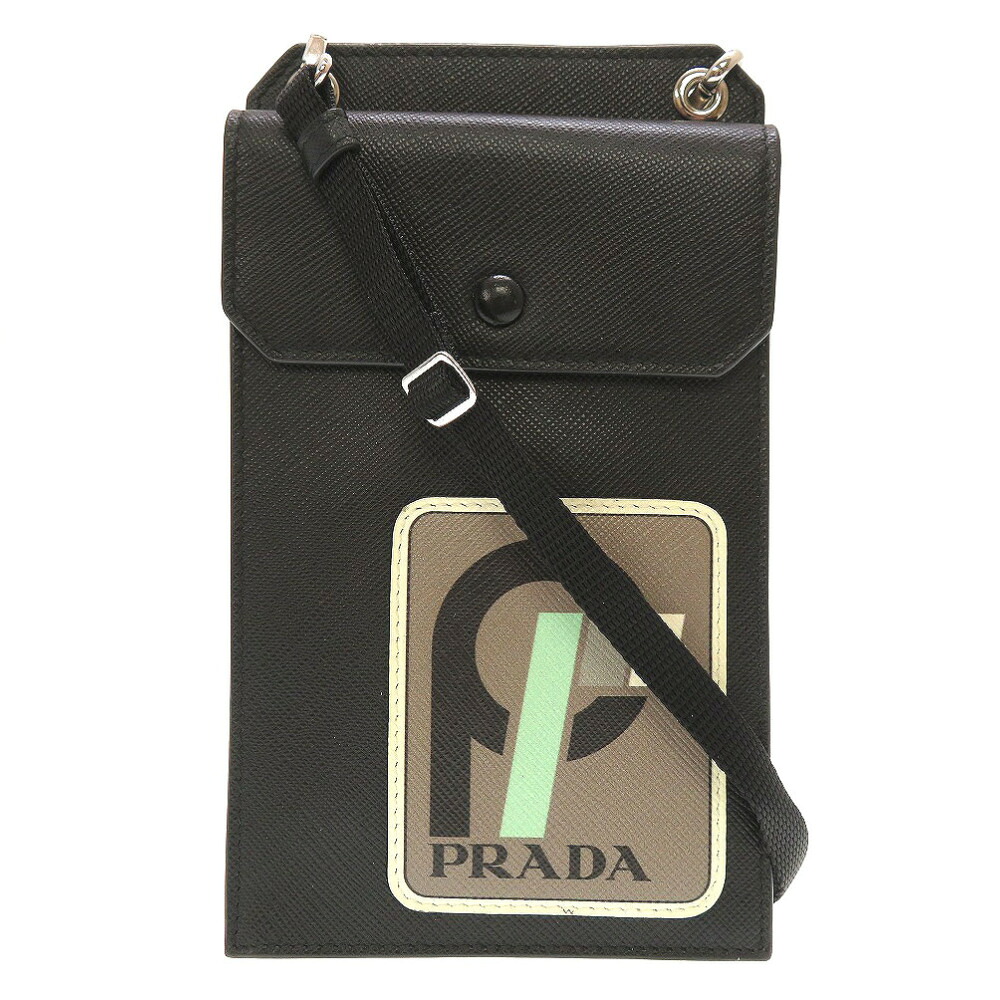 美品 プラダ 2ZH068 レザー ブラック 黒 ミニ ストラップ ショルダーバッグ 0119【中古】PRADA｜ＬＩＦＥ ＴＩＭＥ店